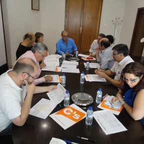 C's en el Ayuntamiento de Badajoz, reunión del grupo de trabajo de Economía