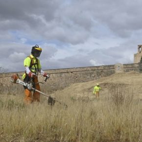 El Ayuntamiento de Badajoz desbroza 40 hectáreas de solares para evitar incendios